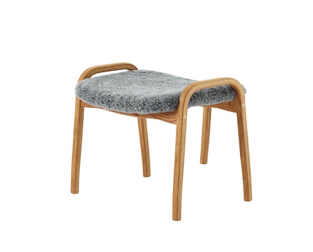 Lamino Fotpall i fårskinnet Scandinavian Grey
