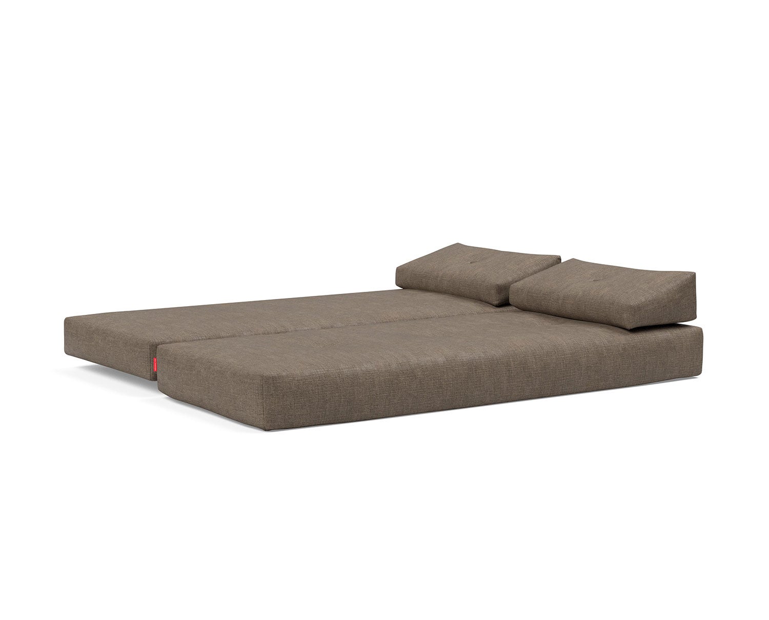 Sigmund Bäddsoffa med svarta metallben i tyget 411 Esina Cedar Brown