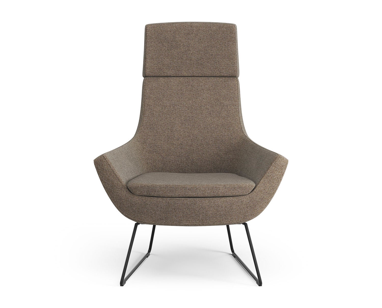 Hög modell | Svarta stålmedar | Tyg Hallingdal 0270