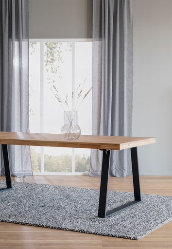 Brooklyn matbord U-ben, Ek 220 cm.