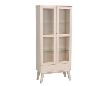 Filippa Vitrinskåp Vitpigmenterad Ek