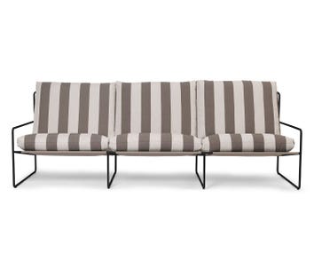 Desert Soffa 3-sits i utförandet Black/Stripe Chocolate