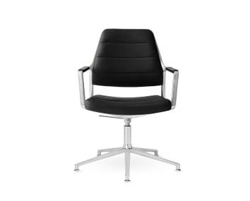 Vipp-455-Plus-Swivel-Chair-Black-Leather-Gliders