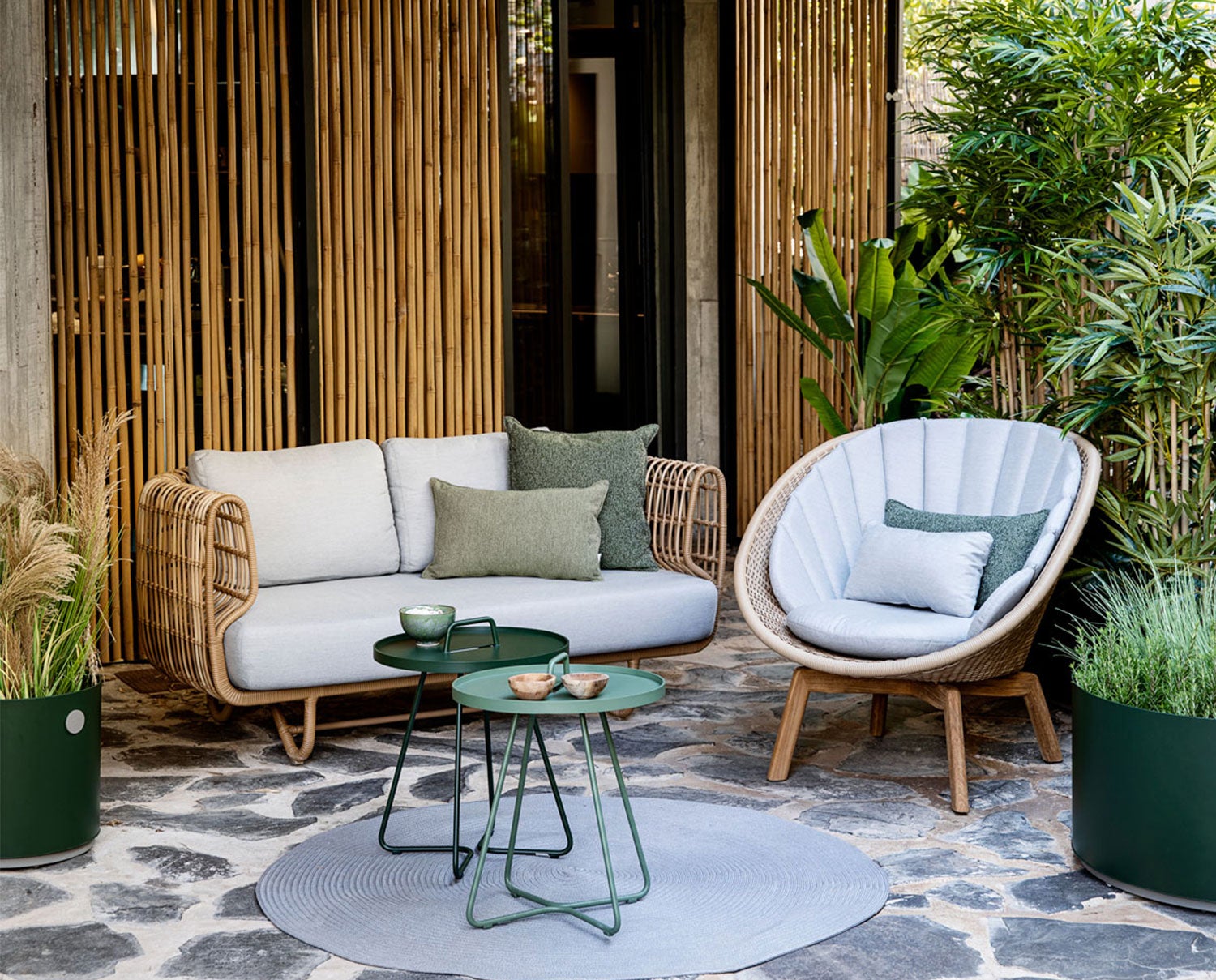 Nest 2-sits Soffa Natur i utomhusmiljö