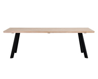 Fred matbord 240 cm i vitpigmenterad ek