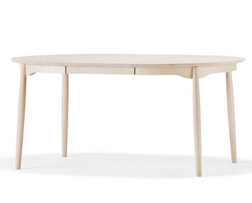 Carl matbord i ljus mattlackad björk, 115+1 ilägg | StolAB