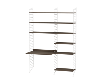 String kombination arbetsplats B Valnöt/ Vit