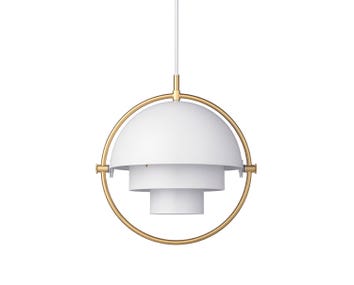 Multi-Lite Pendel Small | Mässing, White Semi Matt