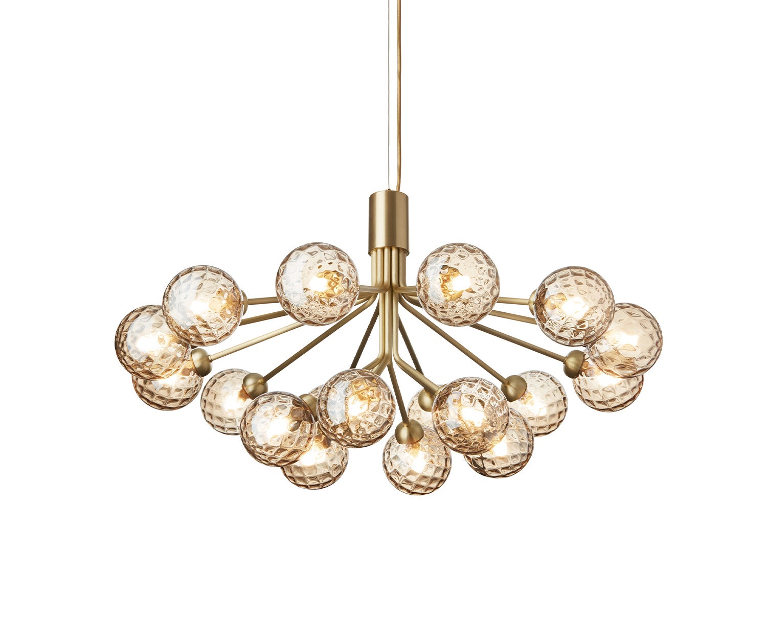 Apiales 18 Ljuskrona | Brushed Brass/Optic Gold