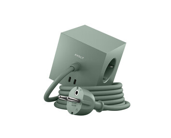 Avolt-Square-1-USB-C-Oak-Green