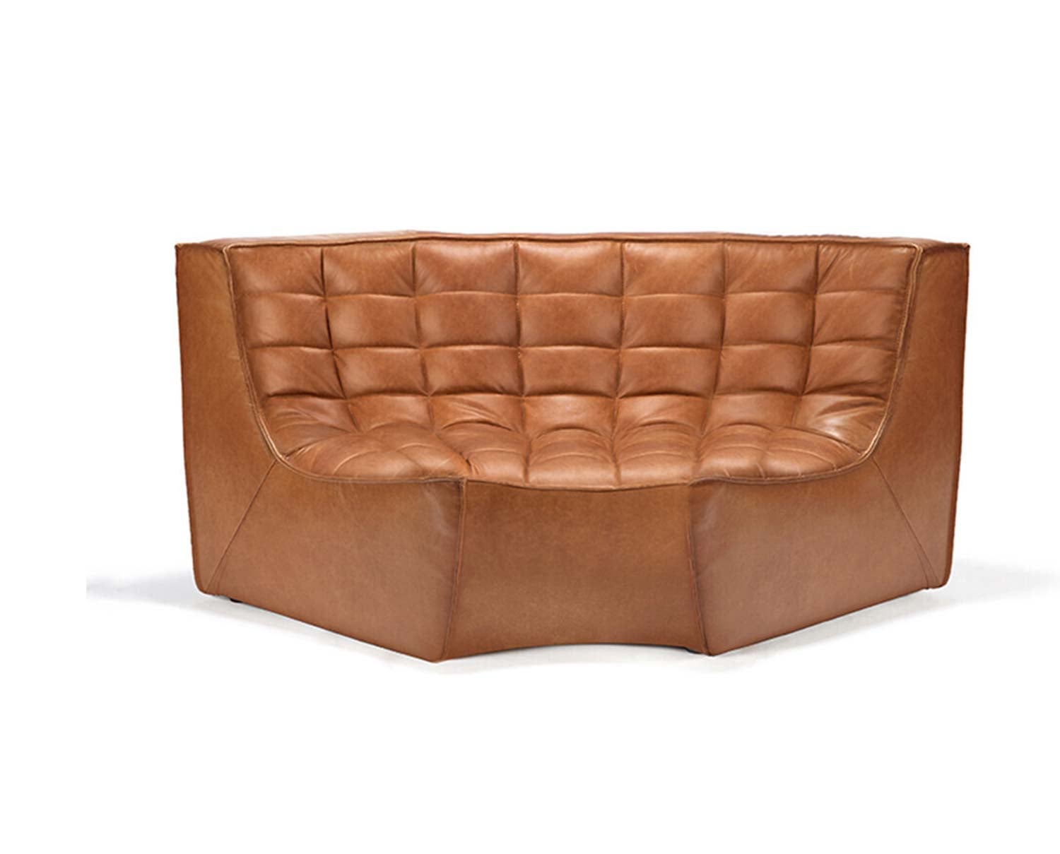 N701 Soffa 90° Runt Hörn | Läder Old Saddle | Ethnicraft | Tibergs Möbler