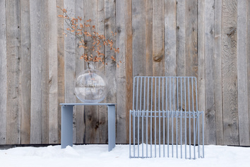 BARR Kvadratbord med Pall Grå