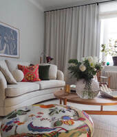 Claire 3-sits soffa i tyg Line 26 Natur, hemma hos Jana Heinrici.