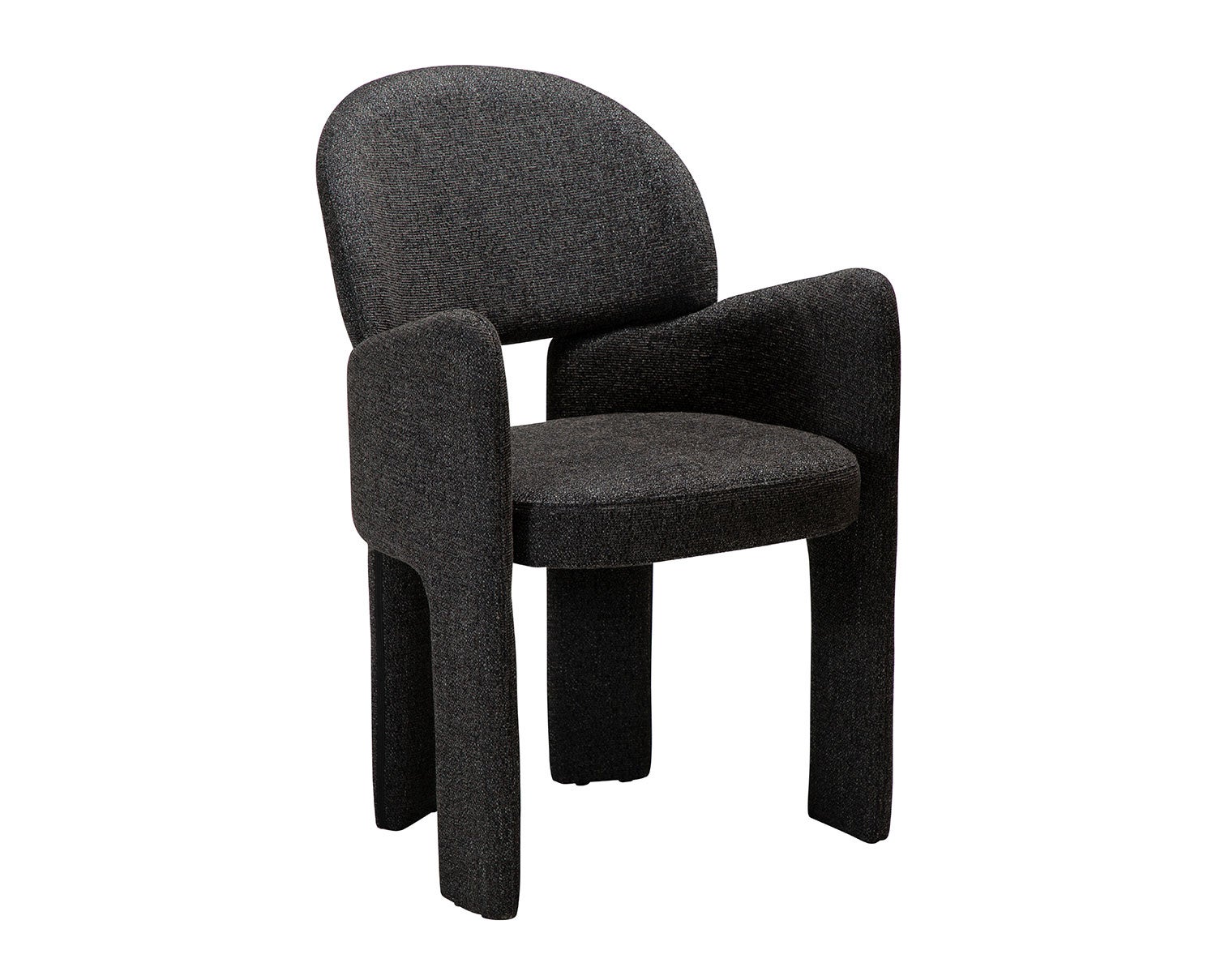 Dan-Form-Aloe-Arm-Chair-Raven-Black-Boucle
