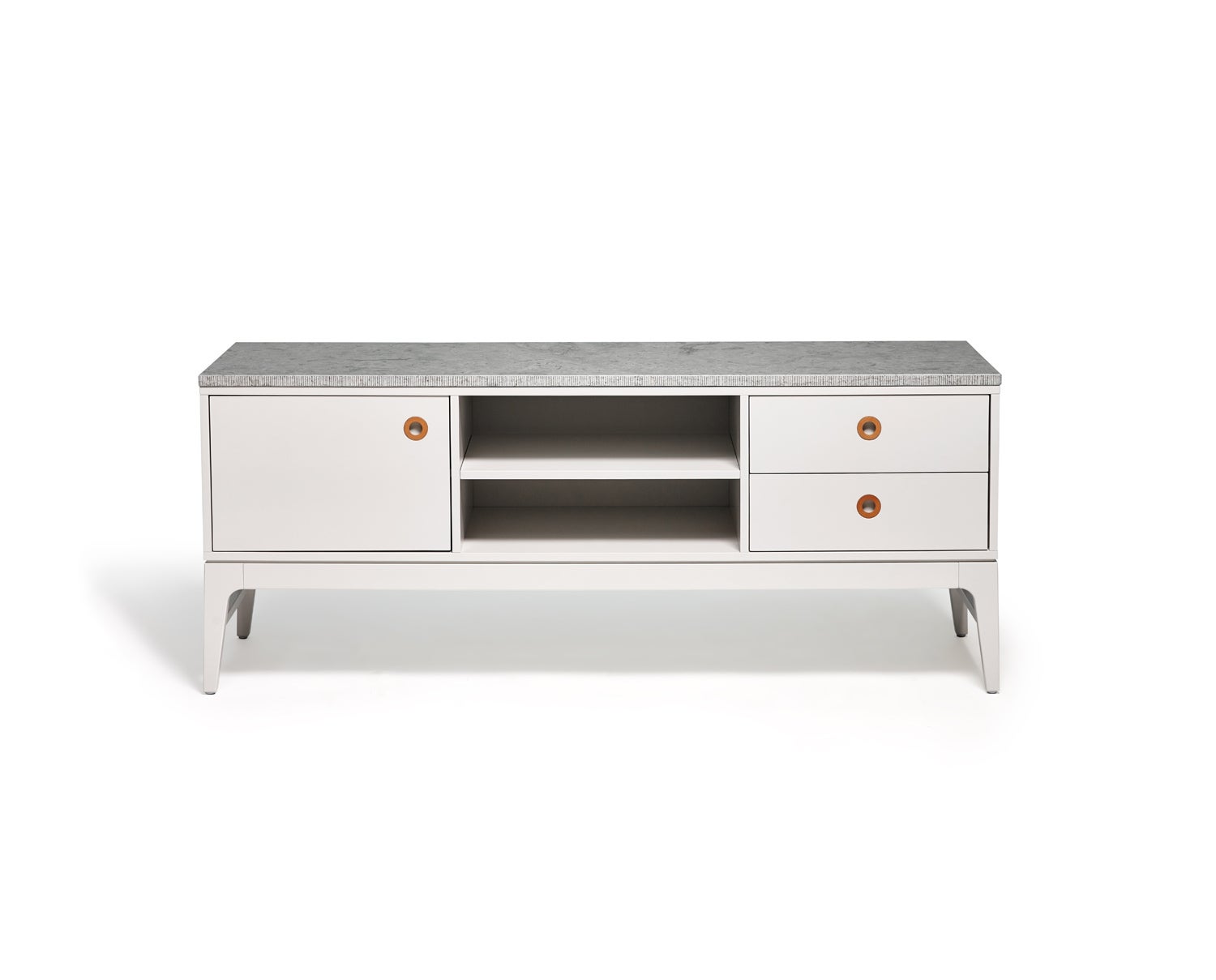 Höllviken Bänk Ljusgrå med kalkstenstopp