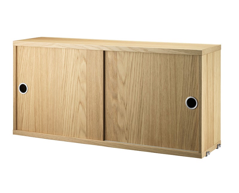 String Skåp med skjutdörrar 78x20 Ek