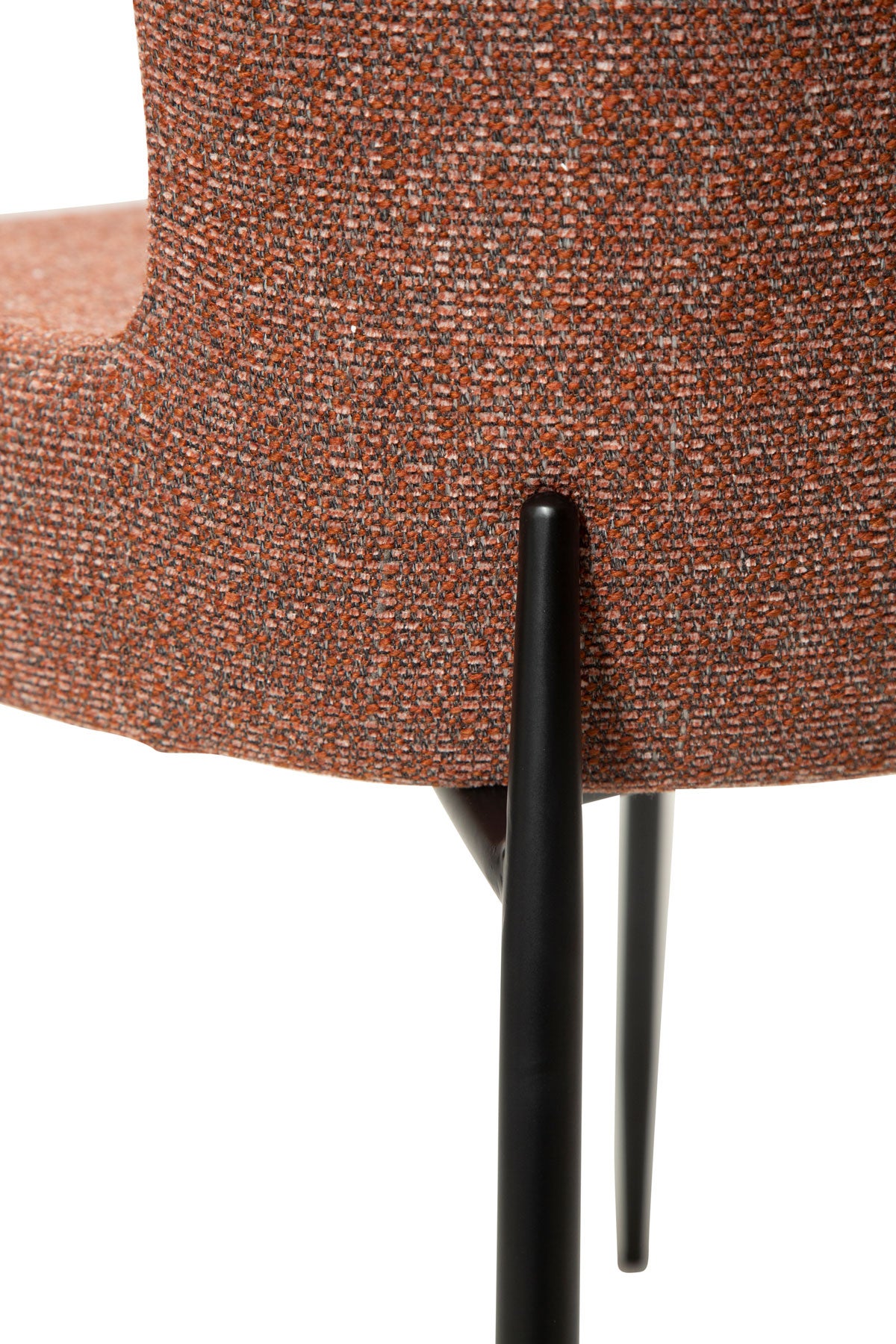 Dan-Form-Glam-Stol-Rod-Bouclé-Detalj