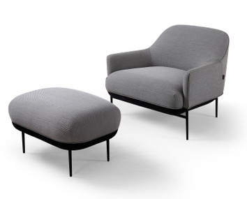 Chill Fåtölj med låg rygg och pall