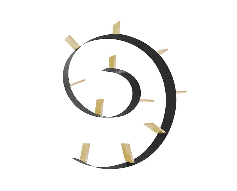 Bookworm Bokhylla 11 Svart Guld