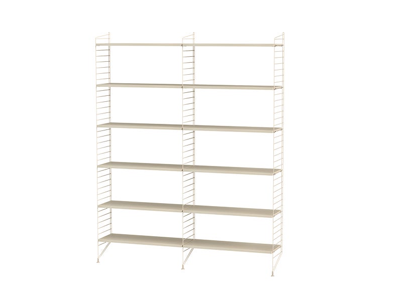 String Bokhylla Kombination i beige färg