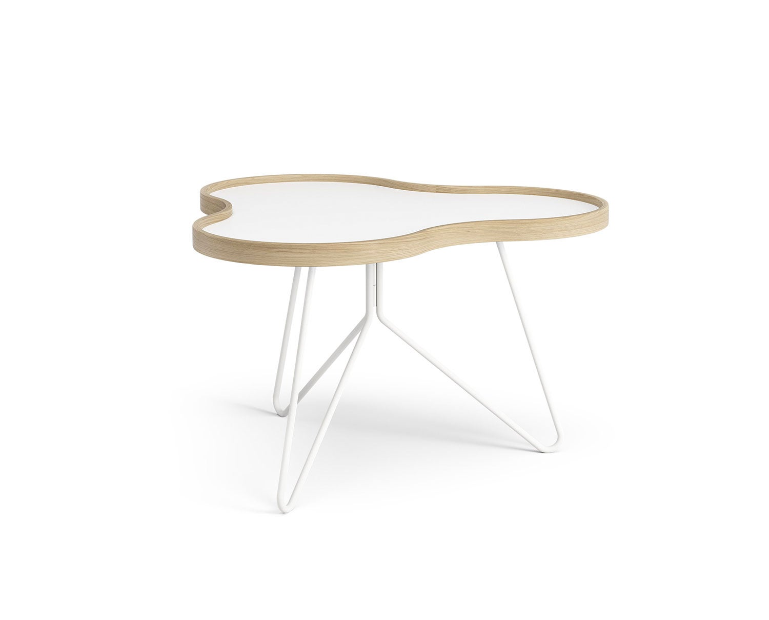 Flower-Table-66x62-White-Laminate-Oak-White-Metal-H39