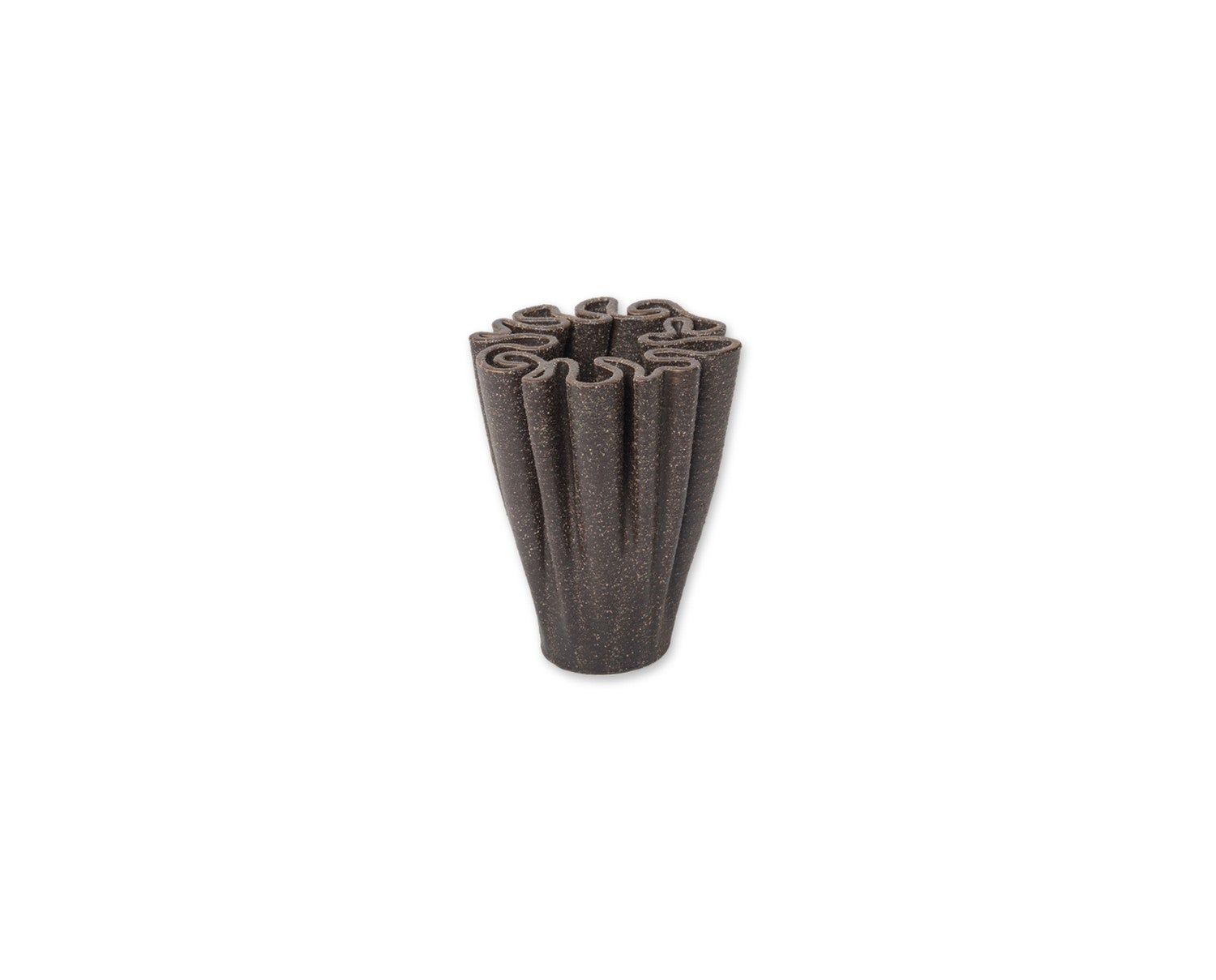 Ferm-Living-Dedali-Vase-H11-Dark-Brown-4186-1b