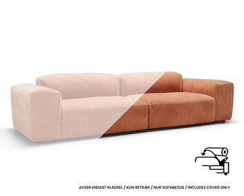 Klädsel till Edda Soffa Set 1 i tyget Wildflower 7 Pale Rust