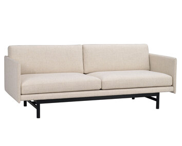 Hammond 3-sits soffa, beige tyg med svart ek | Rowico