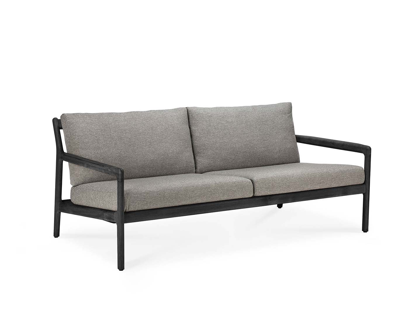 Jack utomhussoffa till din uteplats! Tillverkad i svartbetsadteak med dynor i Mocha från Ethnicraft.