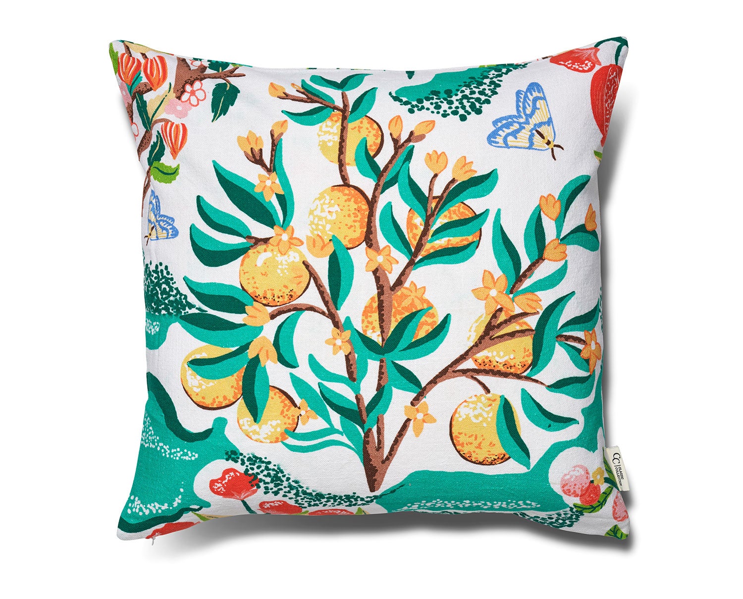 Botanical Orange white cushion Classic Collection