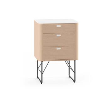 AK 2411 Sängbord Stålben