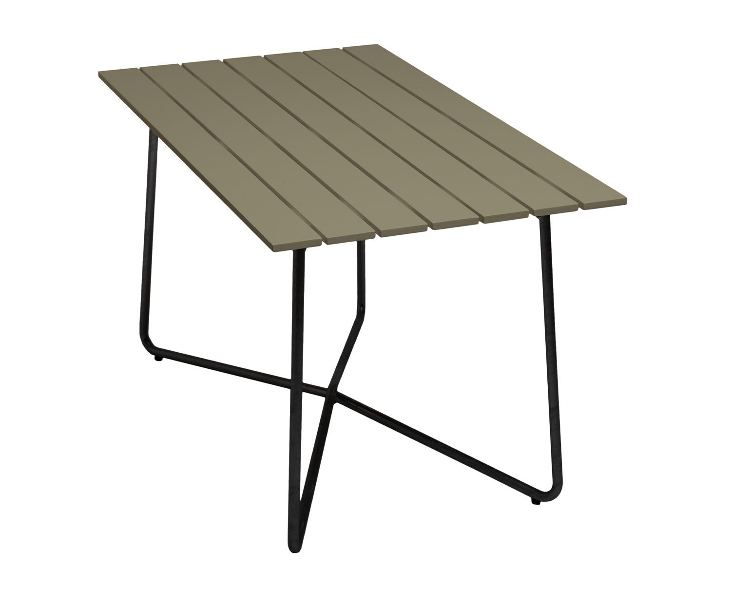 Bord B25A i ljusgrön lackad ek med svart stativ