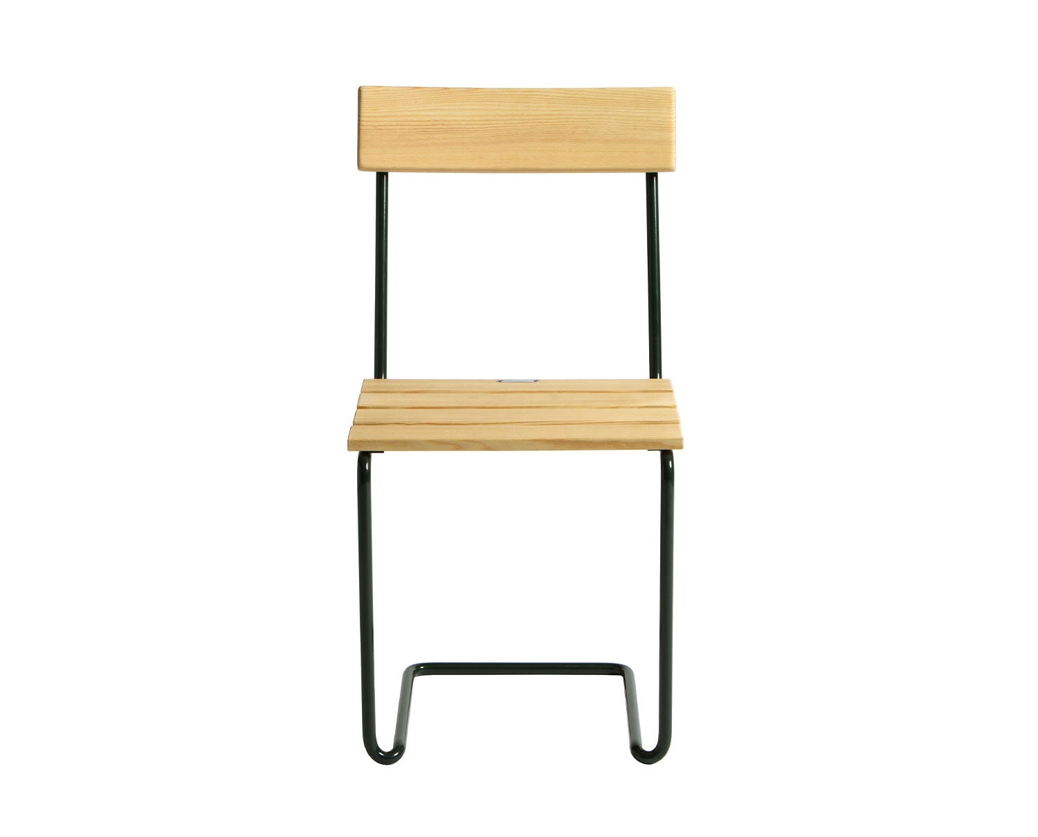 Stol 1 i oljad furu med grönt stativ