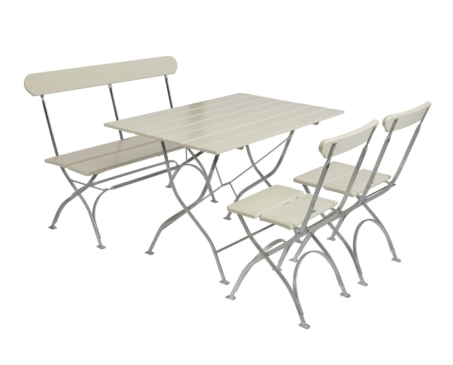 Bryggeribord + Bryggerisoffa + 2 st Bryggeristol Trädgårdsgrupp i vitlackad ek