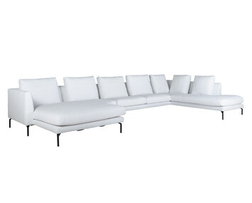 Francis U-Soffa i tyget Divine Ivory 2