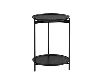 Soffbordet Plateau, i svartbetsad ask. Diameter 40.  Höjd 55. 