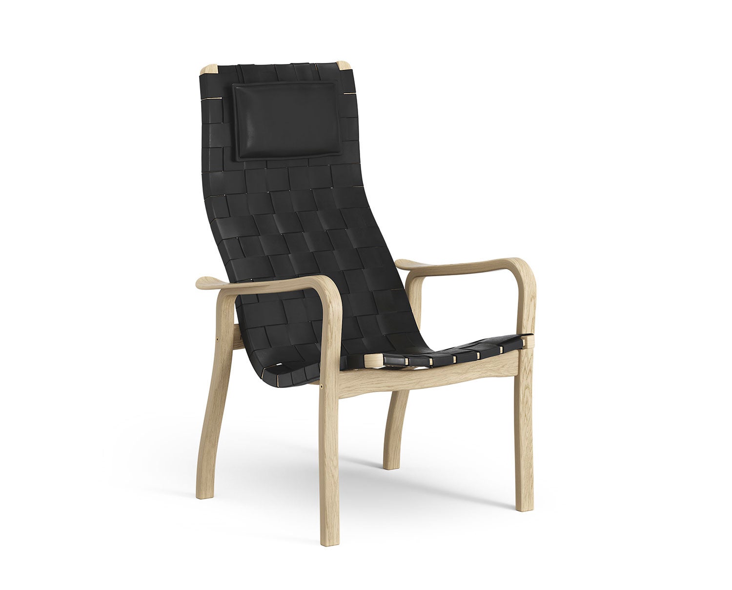 Swedese-Primo-High-Varnished-Oak-Strap-Leather-Black