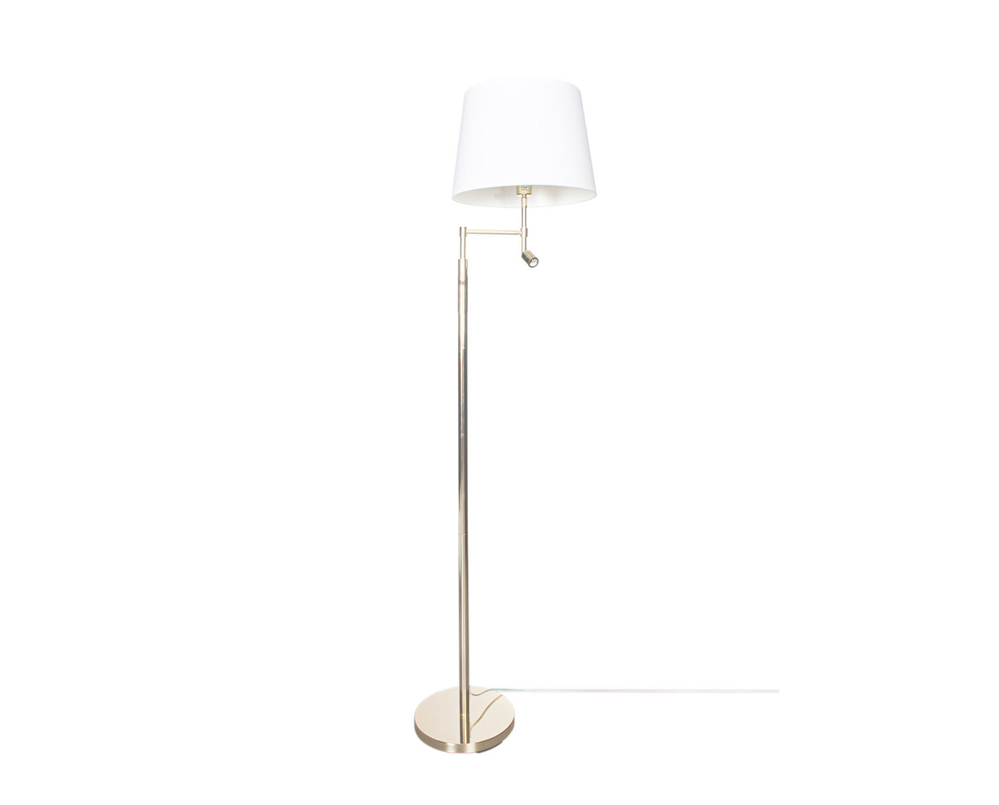 Orlando Golvlampa Vit Mässing