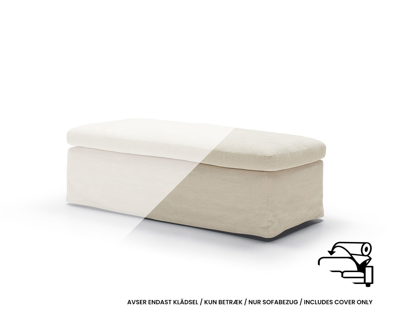 Klädsel till Lill Pall i tyget Caleido Natural