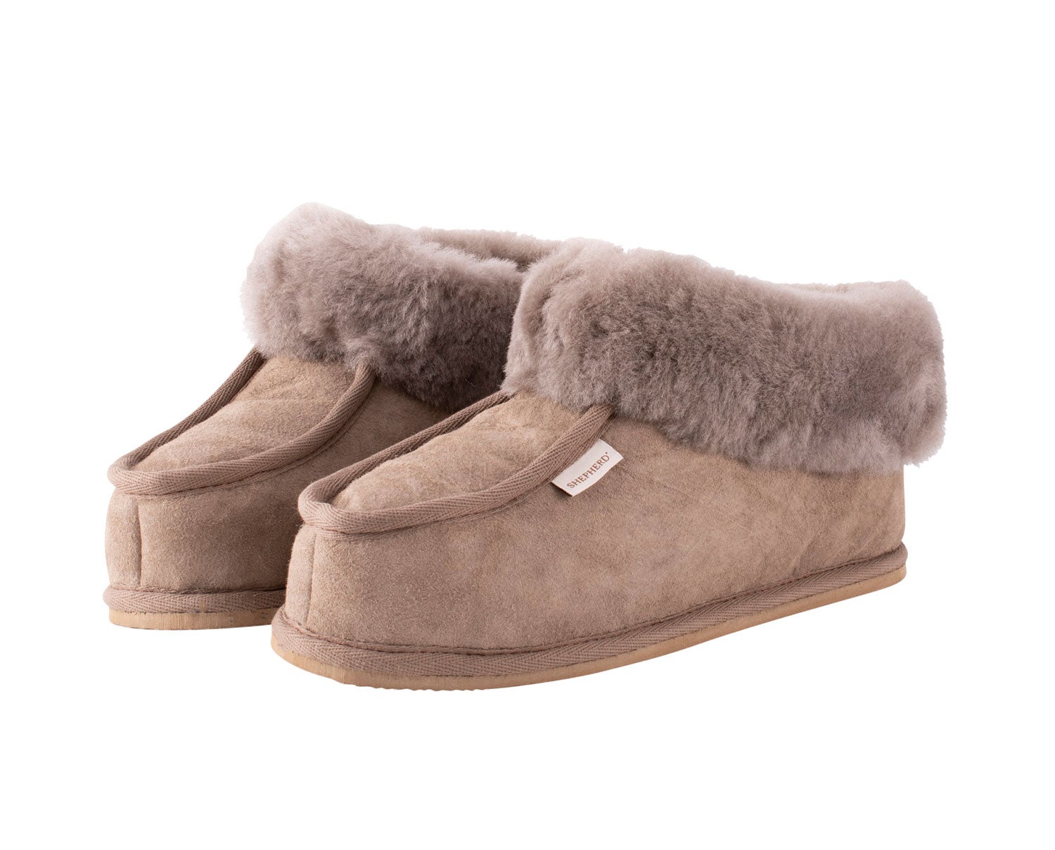 Lena Fårskinnstofflor Stone