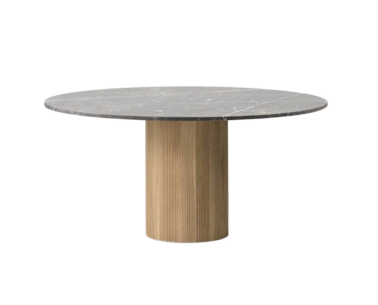 Vipp 495 Matbord i ljus ek med bordsskiva i Pietra Grey marmor