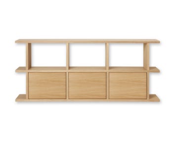 Ferm-Living-Kona-Bookcase-3x2-with-3-Cabinet-Inserts-Natural-Oak-1