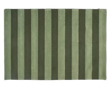 Stripe Boucle Matta i färgen Grön