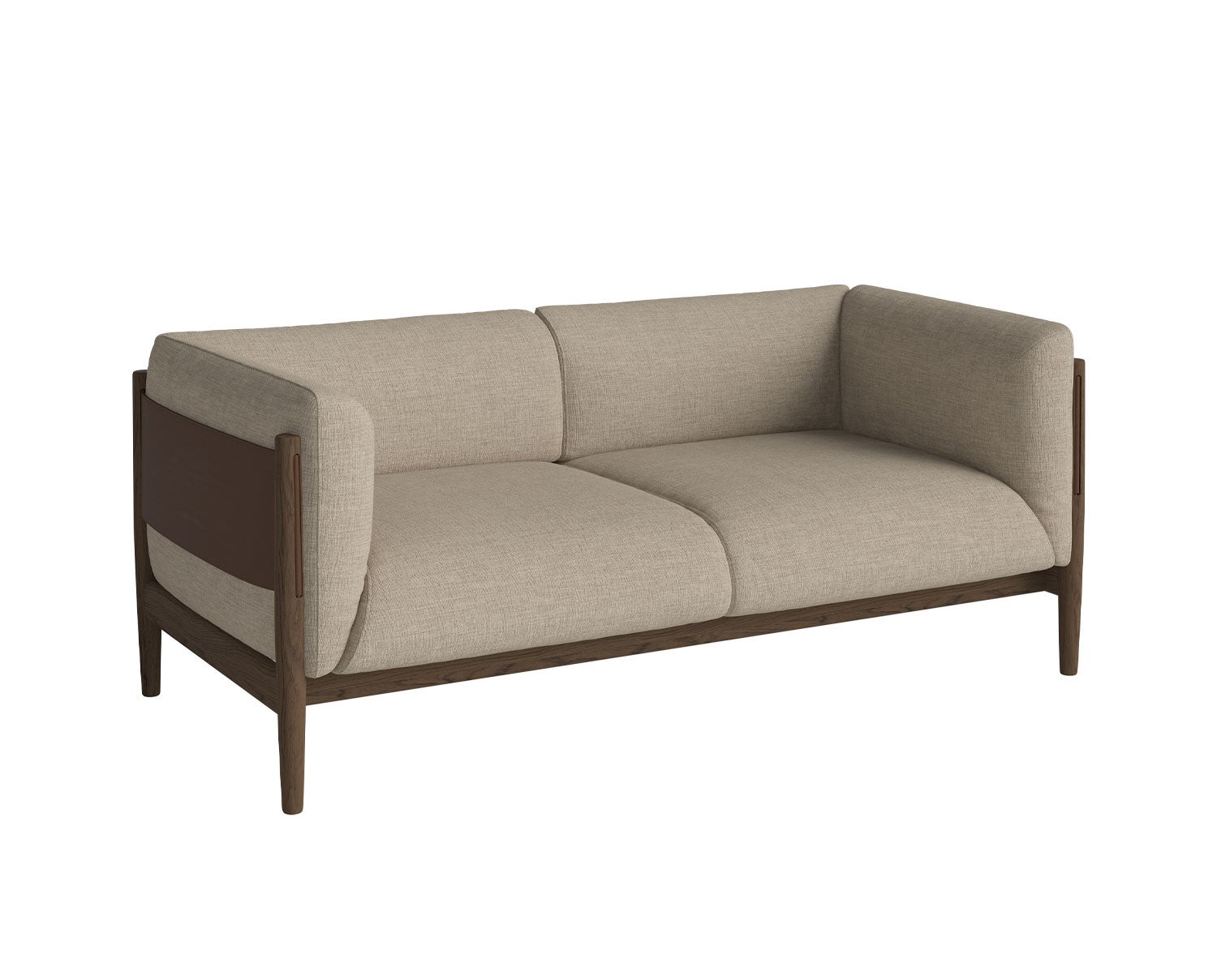 Bolia-Dive-Sofa-2S-Canyon-Dark-Beige-Dark-Brown-Dark-Oiled-Oak