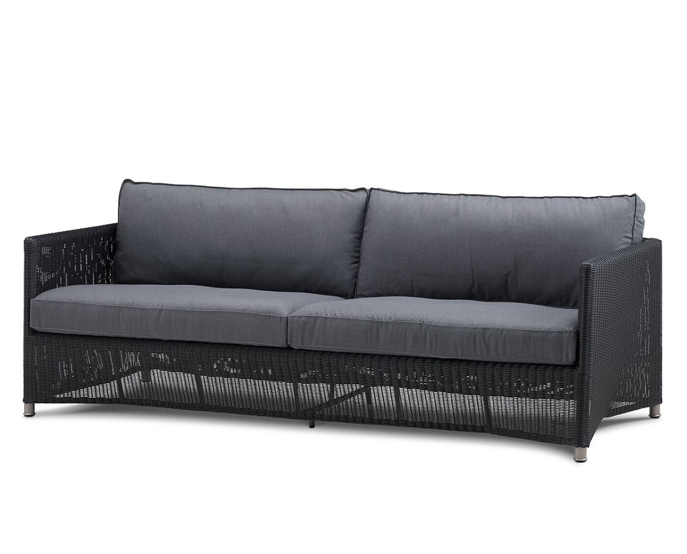 Diamond 3-sits utesoffa i Graphite från Cane-Line