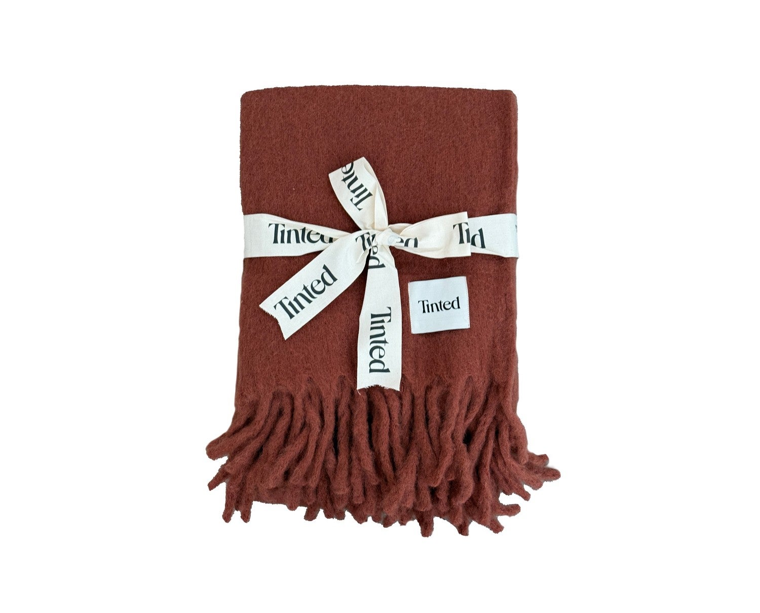 Fridh Mohair Blanket Rust från Tinted Objects.