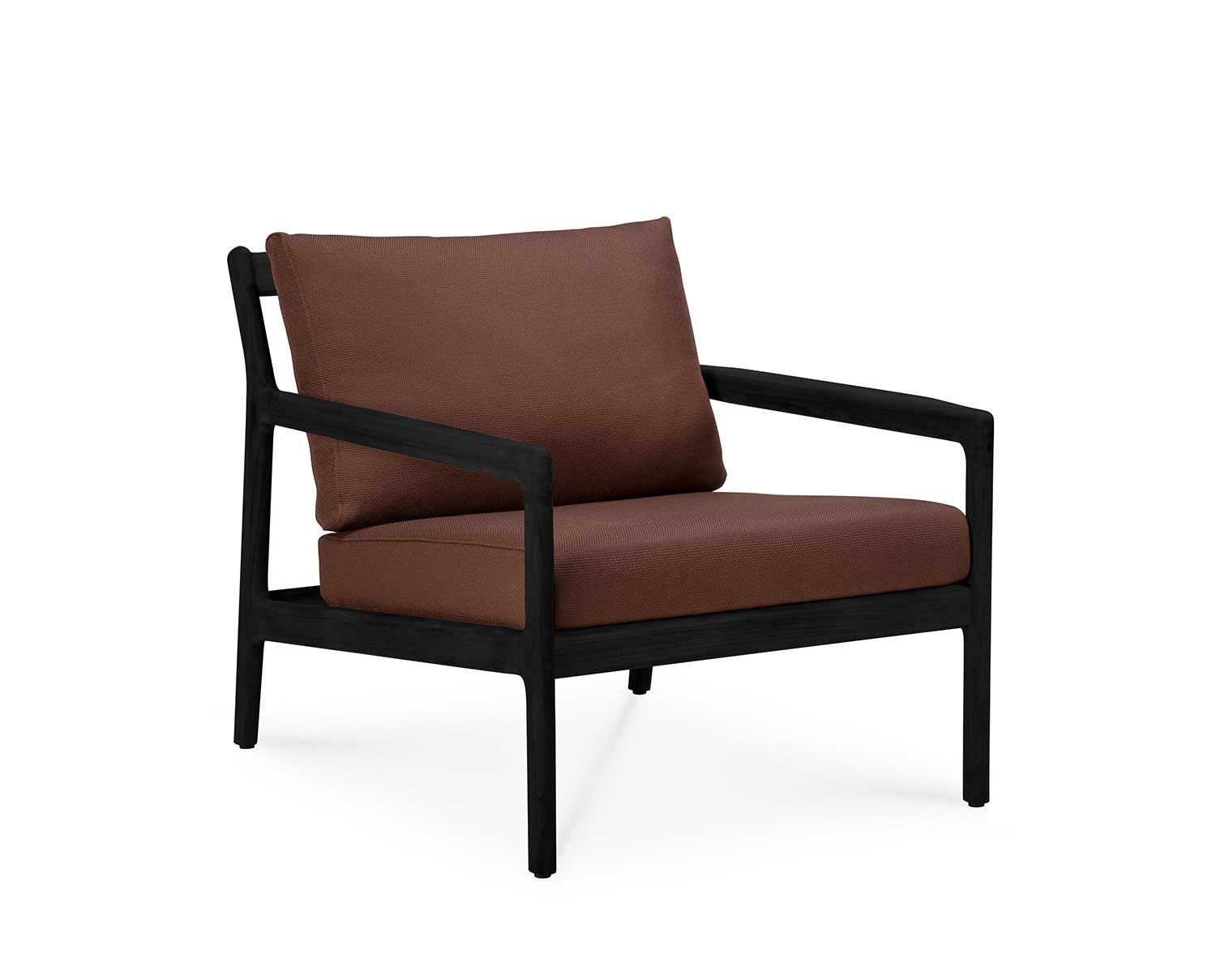 Ethnicraft-Jack-Outdoor-Lounge-Chair-Black-Teak-Burgundy-Fabric