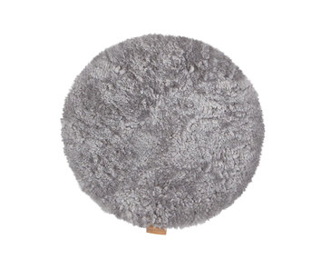 Ida stolsdyna fårskinn i färg granit från Shepherd