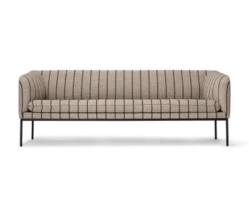 Turn Soffa 3-sits i tyget Pasadena Sand/Black