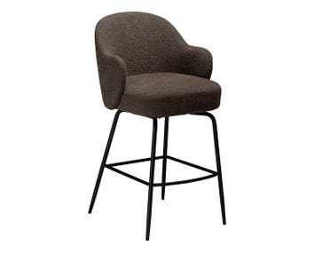 Bae barstol i Major Brown Bouclé snett framifrån